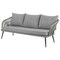 Manhattan Comfort Riviera Rope Wicker 4-Piece 5 Seater Patio Conversation Set with Cushions in Grey OD-CV015-GY - alternate 2